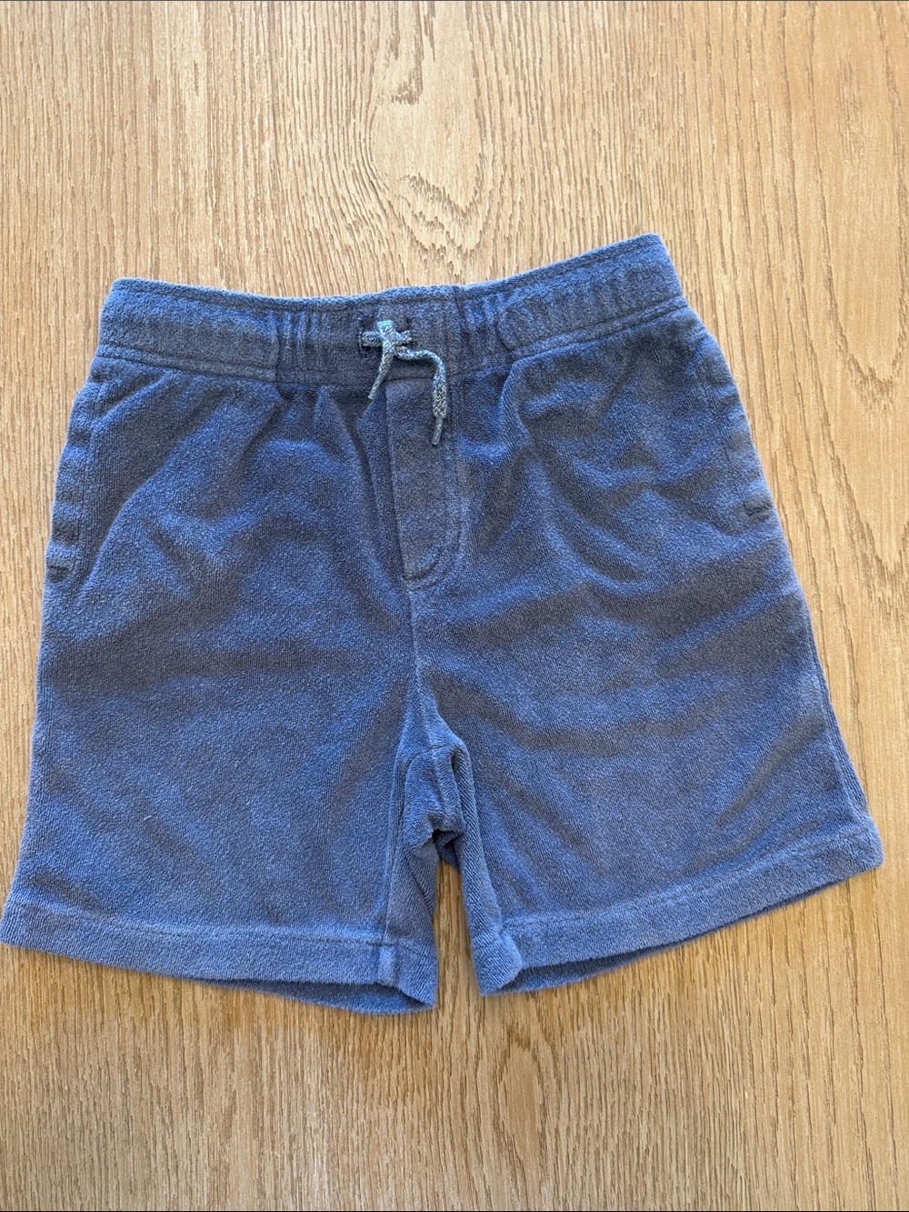 Janie and Jack Boys Sz 6 Blue Terry Cloth Drawstring Shorts